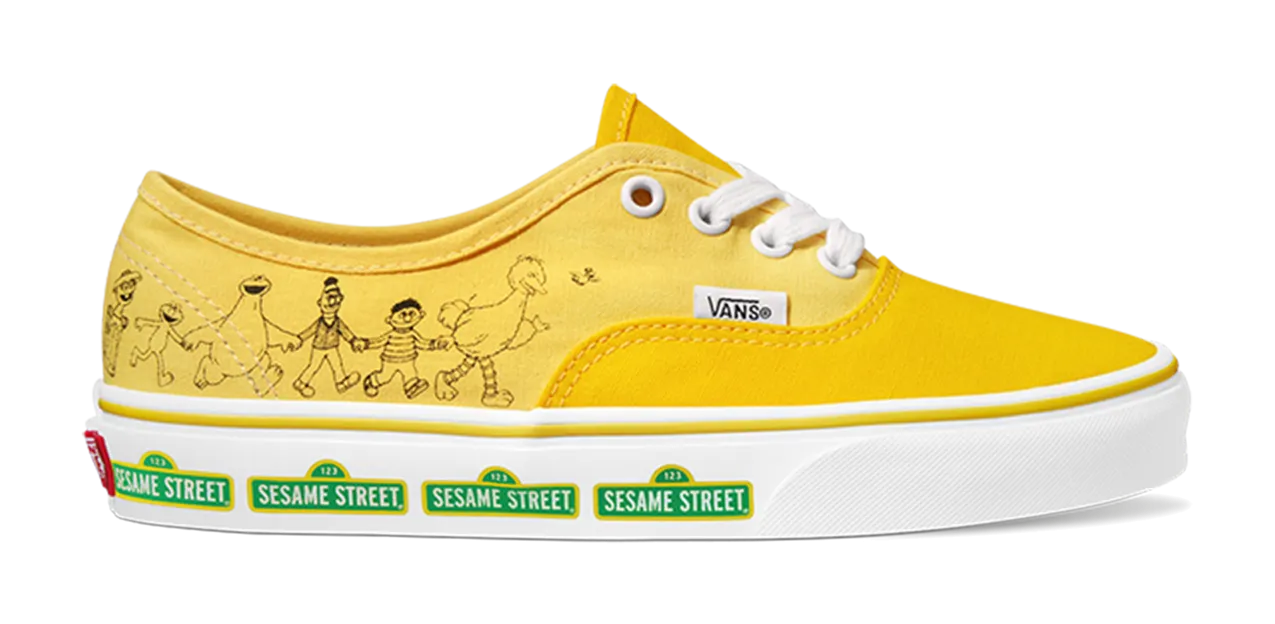 Reinforced heel Vans Sesame Street Authentic Yellow