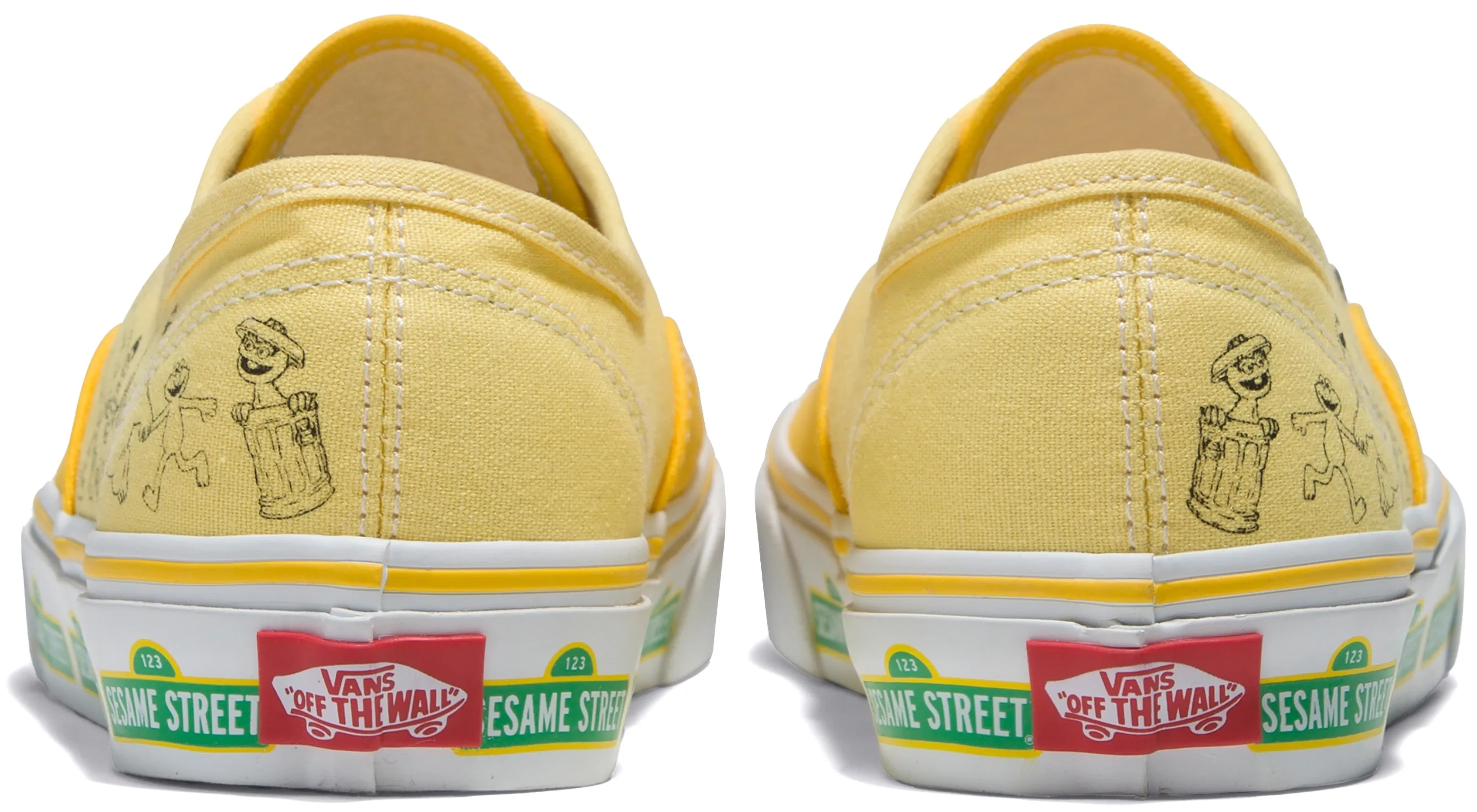 Vans Sesame Street Authentic Yellow Quick Comfort Fit Vulcanized Sole