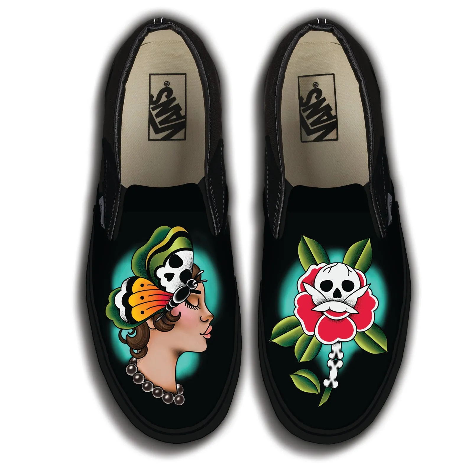 Comfy Vibe Ergonomic Slip On Baggins Original Classic Slip-On Tattoo Zoo Mother Shelly Flash