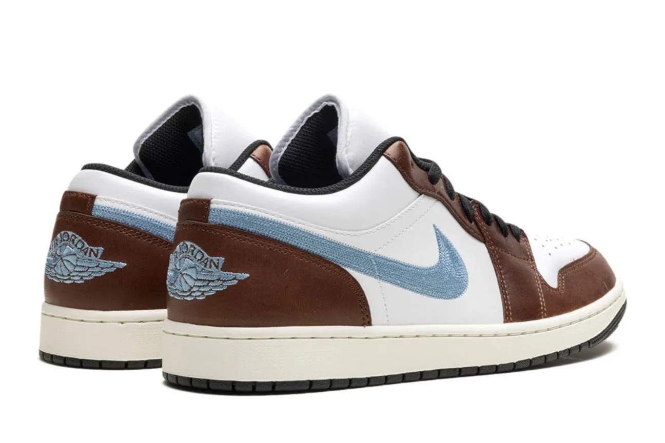 Air Jordan 1 Low Mocha Blue Grey (GS) Low Cut Weatherproof Design