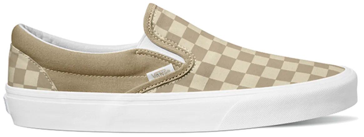 Vans Classic Slip-On Checker Block Brown Instant Fit Slip Non Slip