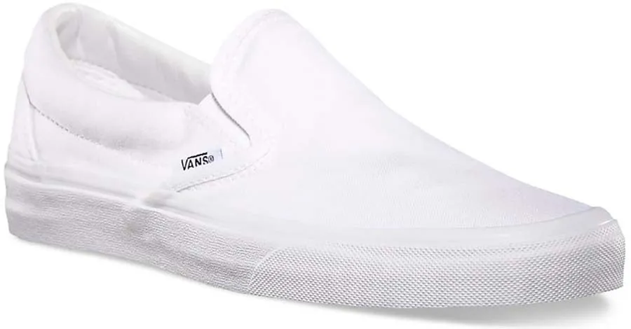 Easy Go Slip Vans Classic Slip-On True White