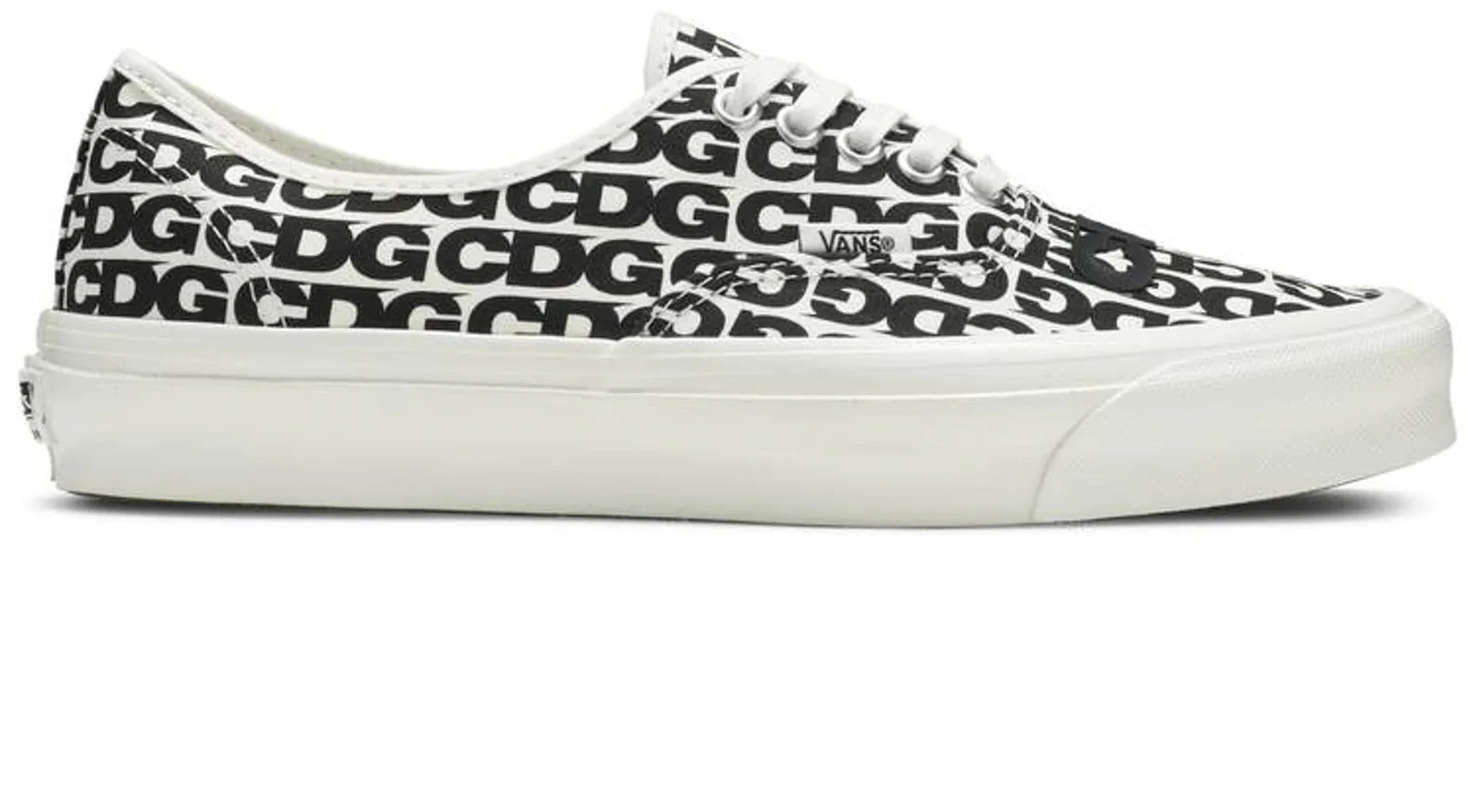 FlexibleSole Vans Authentic Comme des Garcons Black Heel Tab (Curved Rubber)