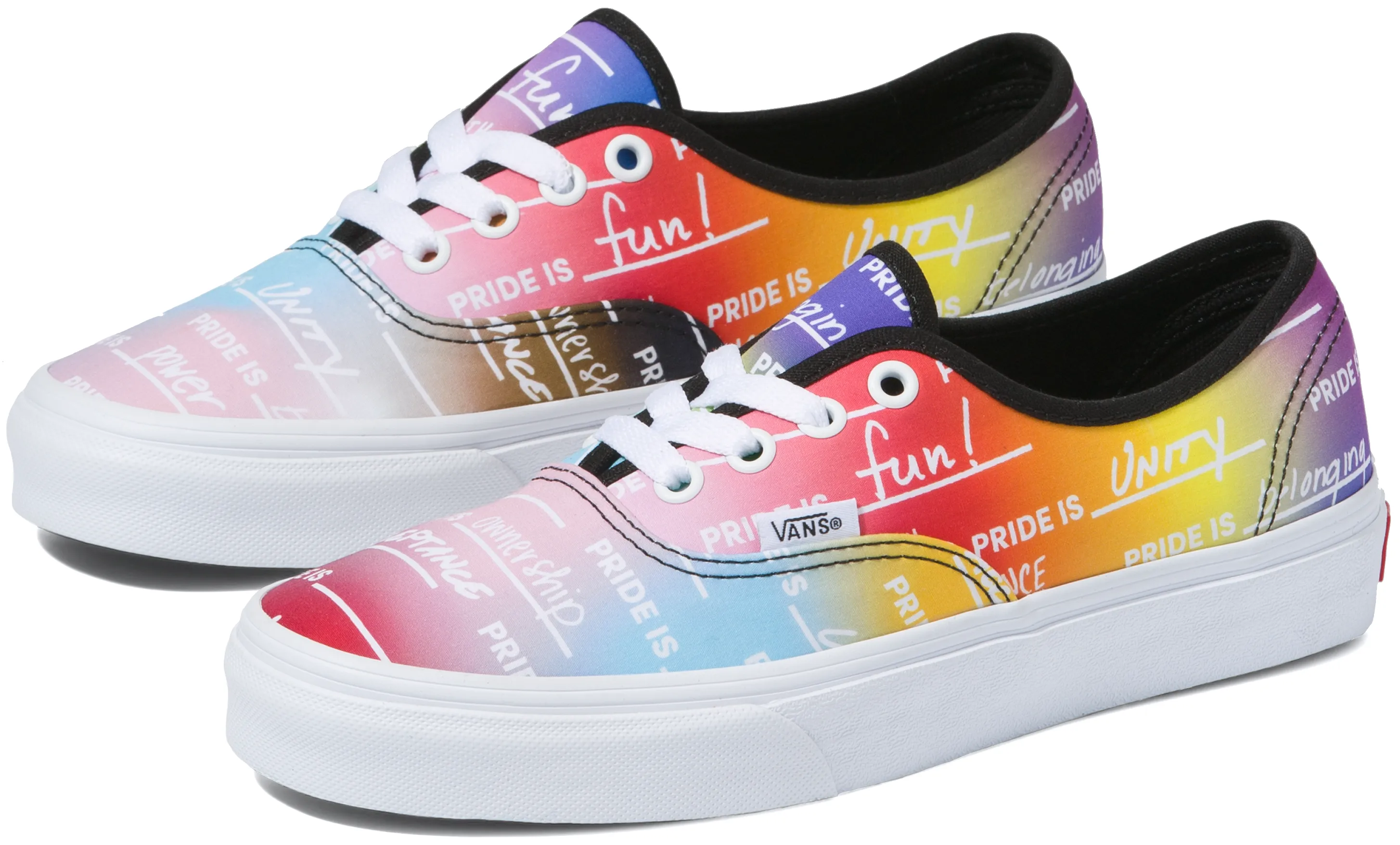Vans Authentic Pride Rainbow/True White Long Term Fit Rugged Ride