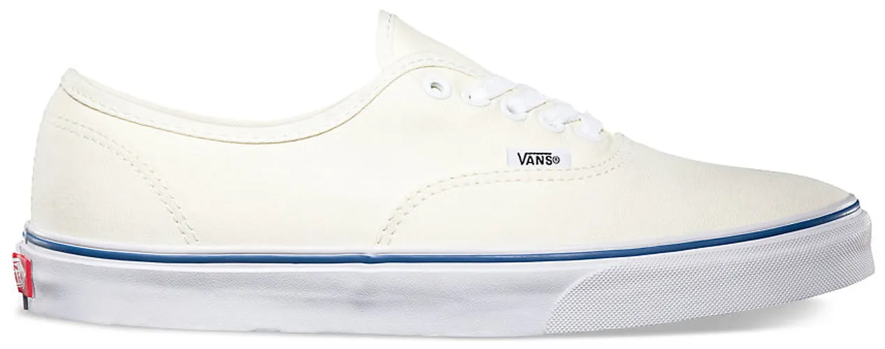 Rubber Outsole Comfort Fit Design Vans Authentic White