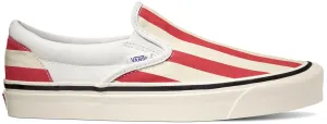 Simple Travel Vans Classic Slip On 98 DX (Anaheim Factory) OG White/OG Red/Big Stripes