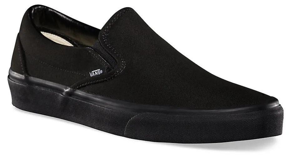 Relaxed Style Low Profile Vans Classic Slip-On Black/Black