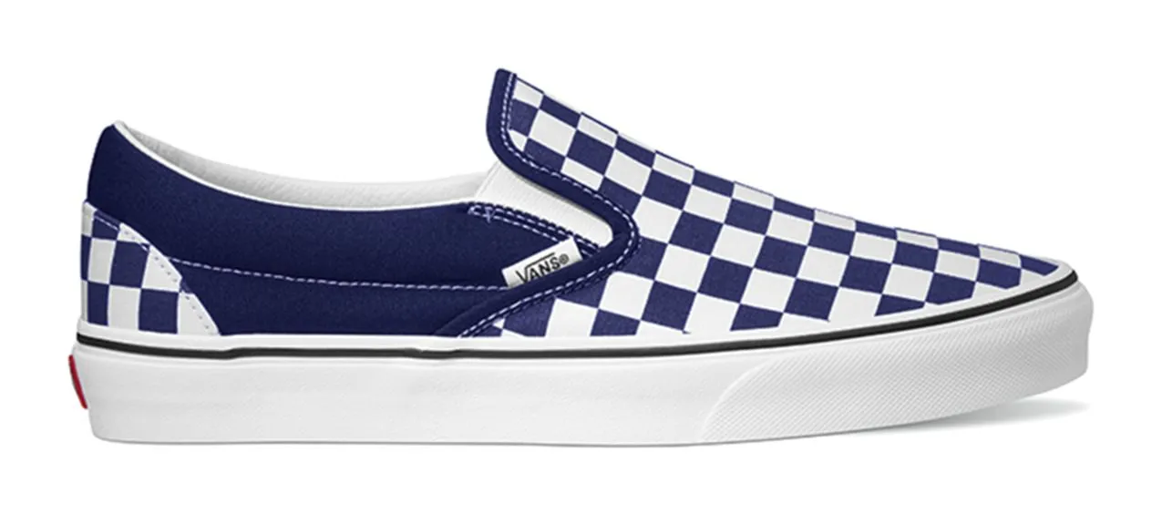 Vans Classic Slip-On Checkerboard Beacon Blue Relax Fit