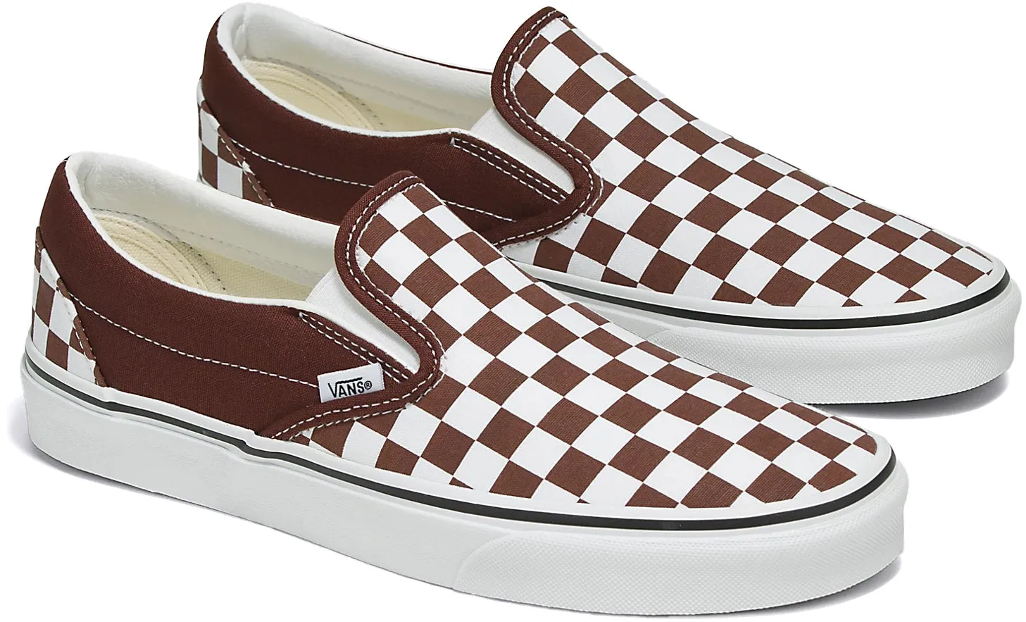 Easy Travel Vans Classic Slip-On Checkerboard Bitter Chocolate