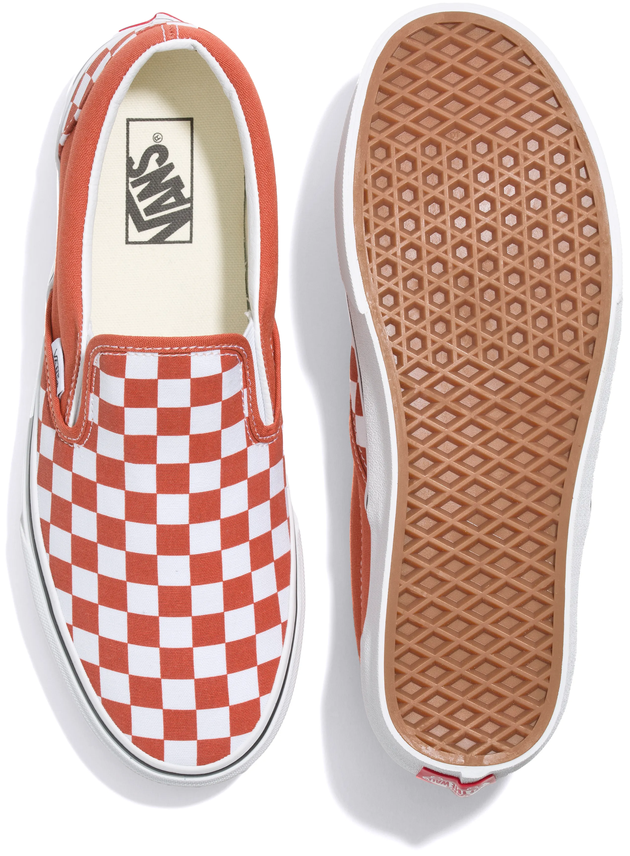 Quick Travel Vans Classic Slip-On Checkerboard Burnt Ochre