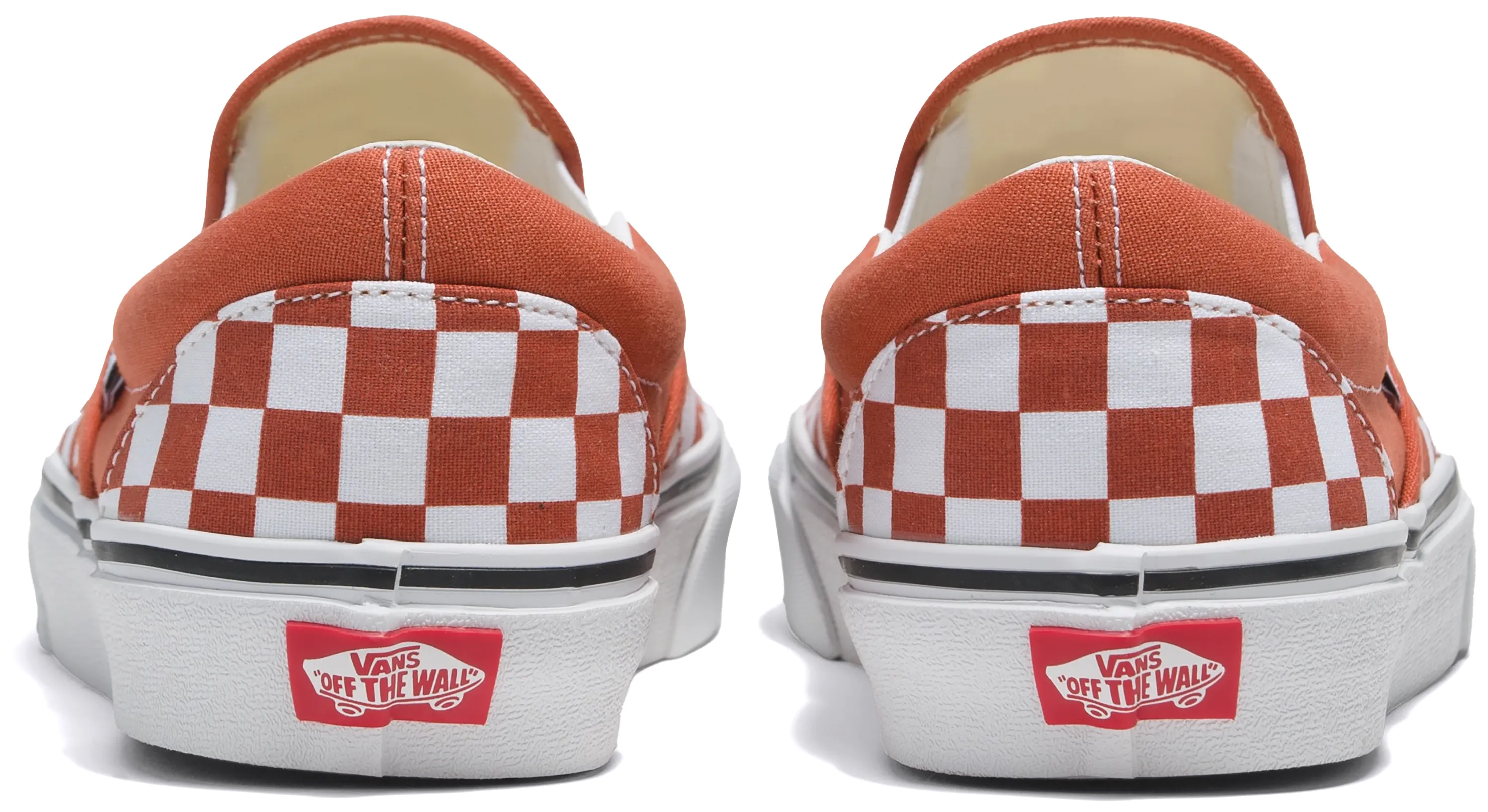 Low Profile Vans Classic Slip-On Checkerboard Burnt Ochre