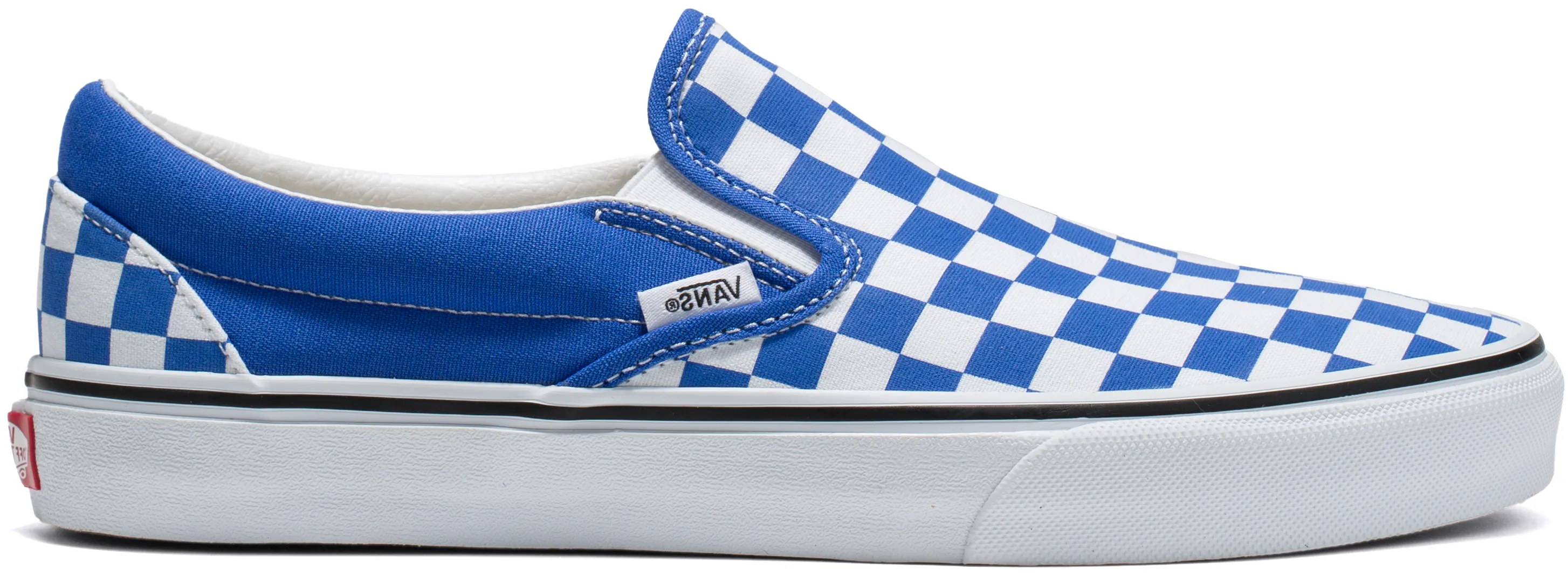 Soft Landing Vans Classic Slip-On Checkerboard Tri-Tone Dazzling Blue