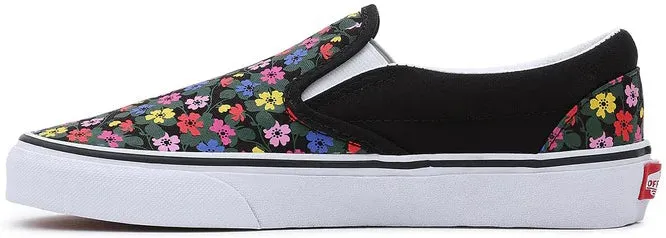 Memory Foam Vans Classic Slip-On Floral Black/White