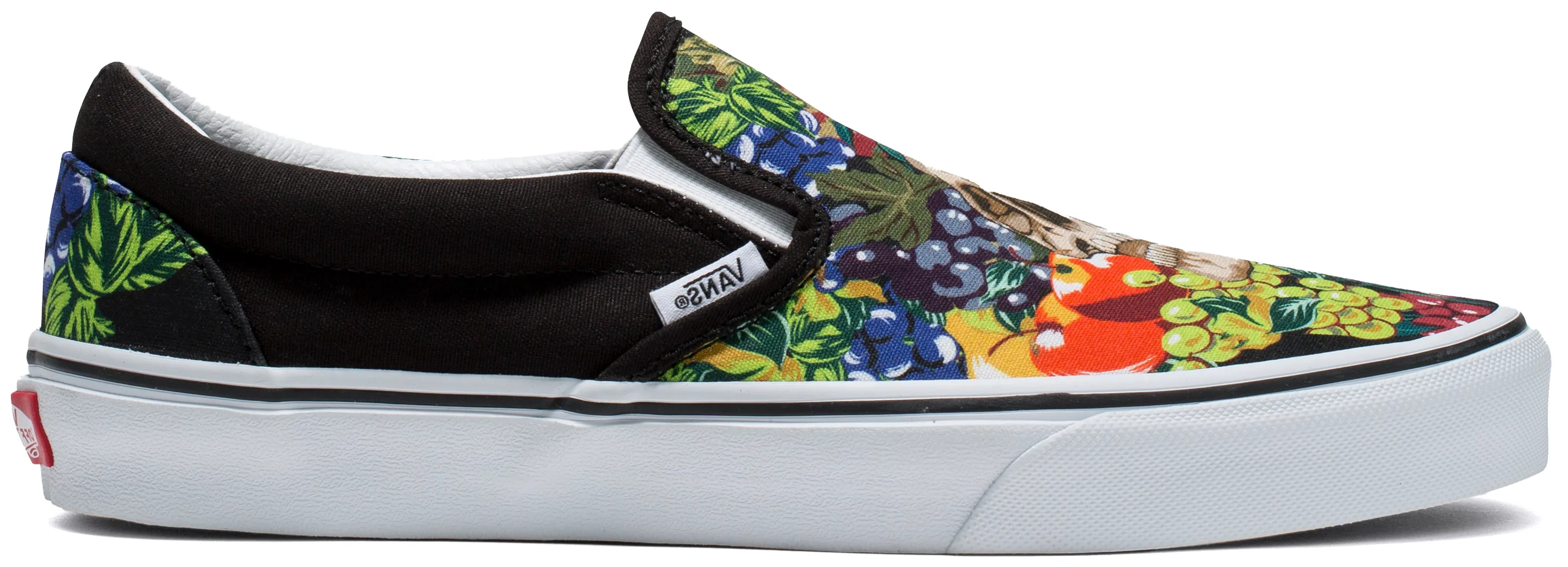 Vans Classic Slip-On Fruit Skull Black/White Flexible Fit