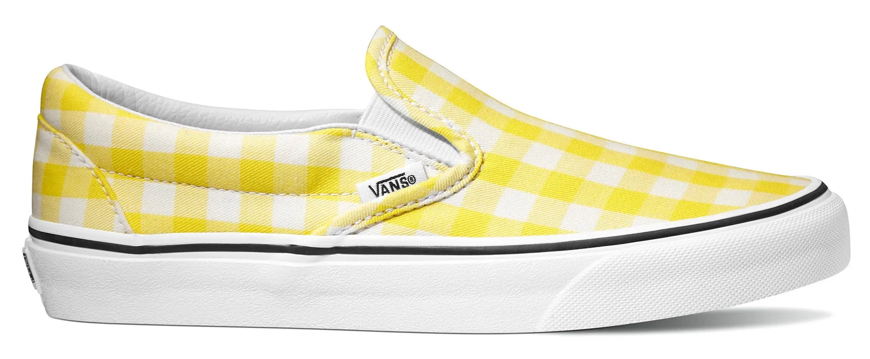 Effortless Style Vans Classic Slip On (Gingham) Blazing Yellow/True White