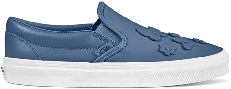 Vans Classic Slip-On Meadow Applique Moonlight Blue/True White Street Comfort Adaptive cushion