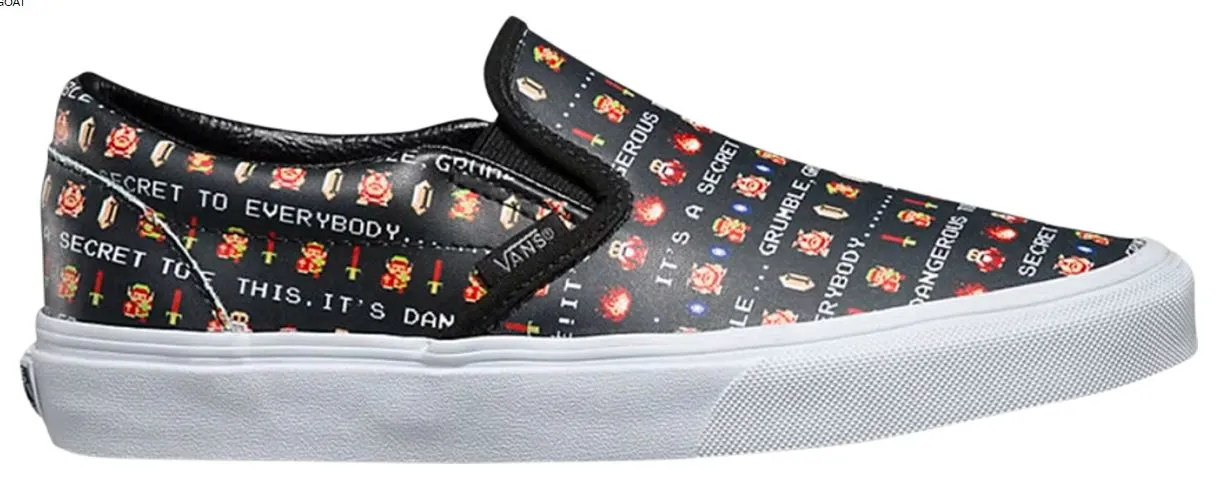 Vans Classic Slip-On Nintendo Zelda Comfort Grip Slip Step Fit