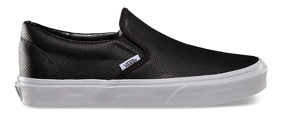 Vans Classic Slip-On (Perf Leather) Black Relaxed Fit