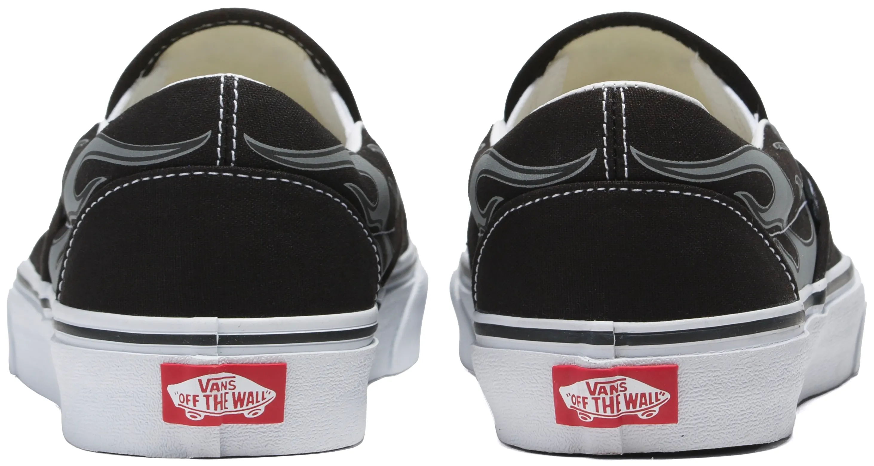 Vans Classic Slip-On Reflective Flame Black Active Fit Effortless Walking Fit