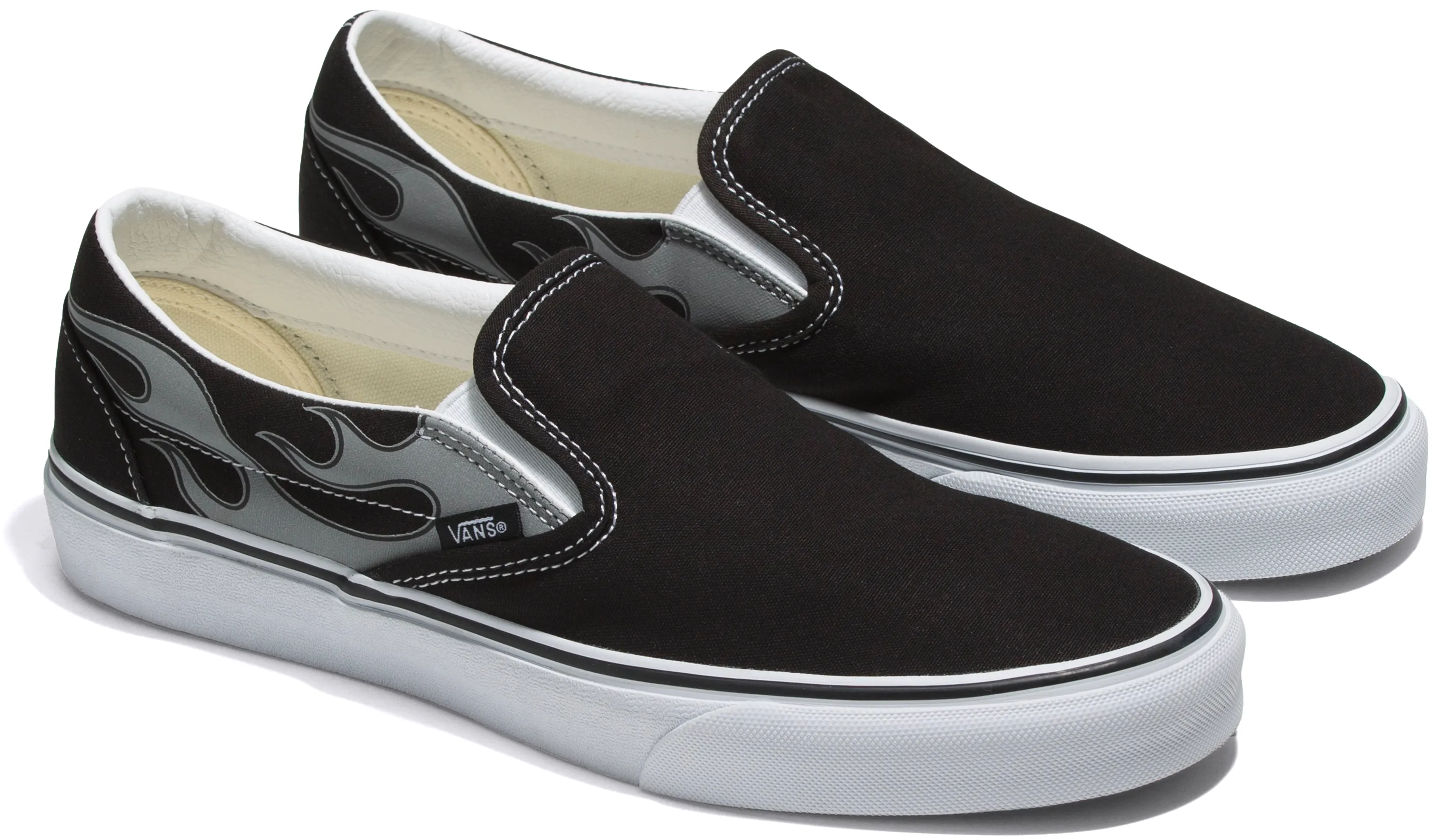 Easy Move Slip Vans Classic Slip-On Reflective Flame Black