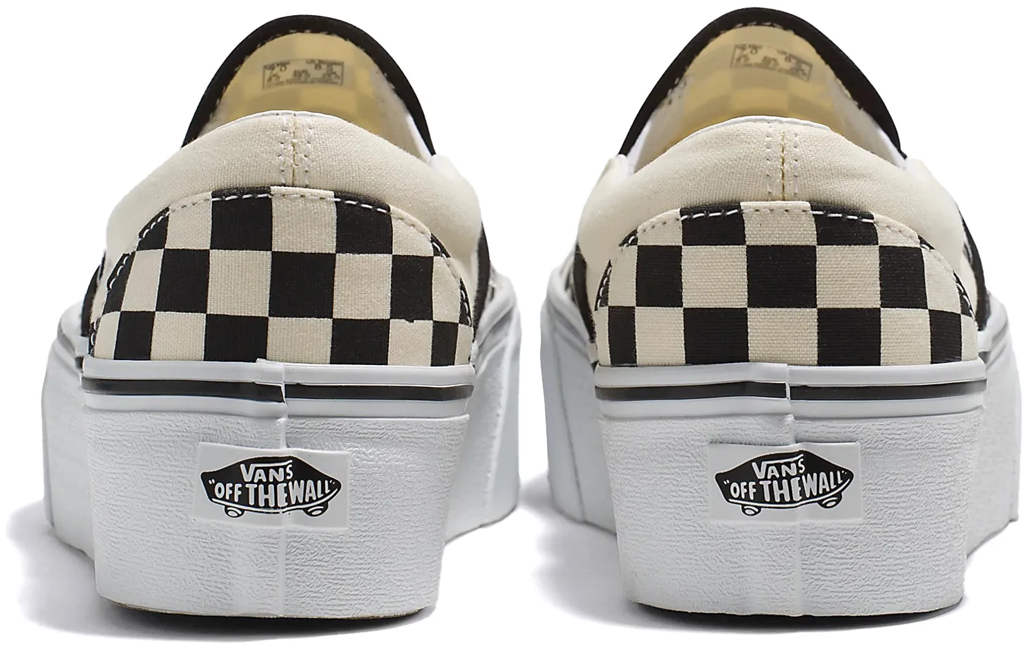 Vans Classic Slip-On Stackform Checkerboard Black/White Easy Glide Slip