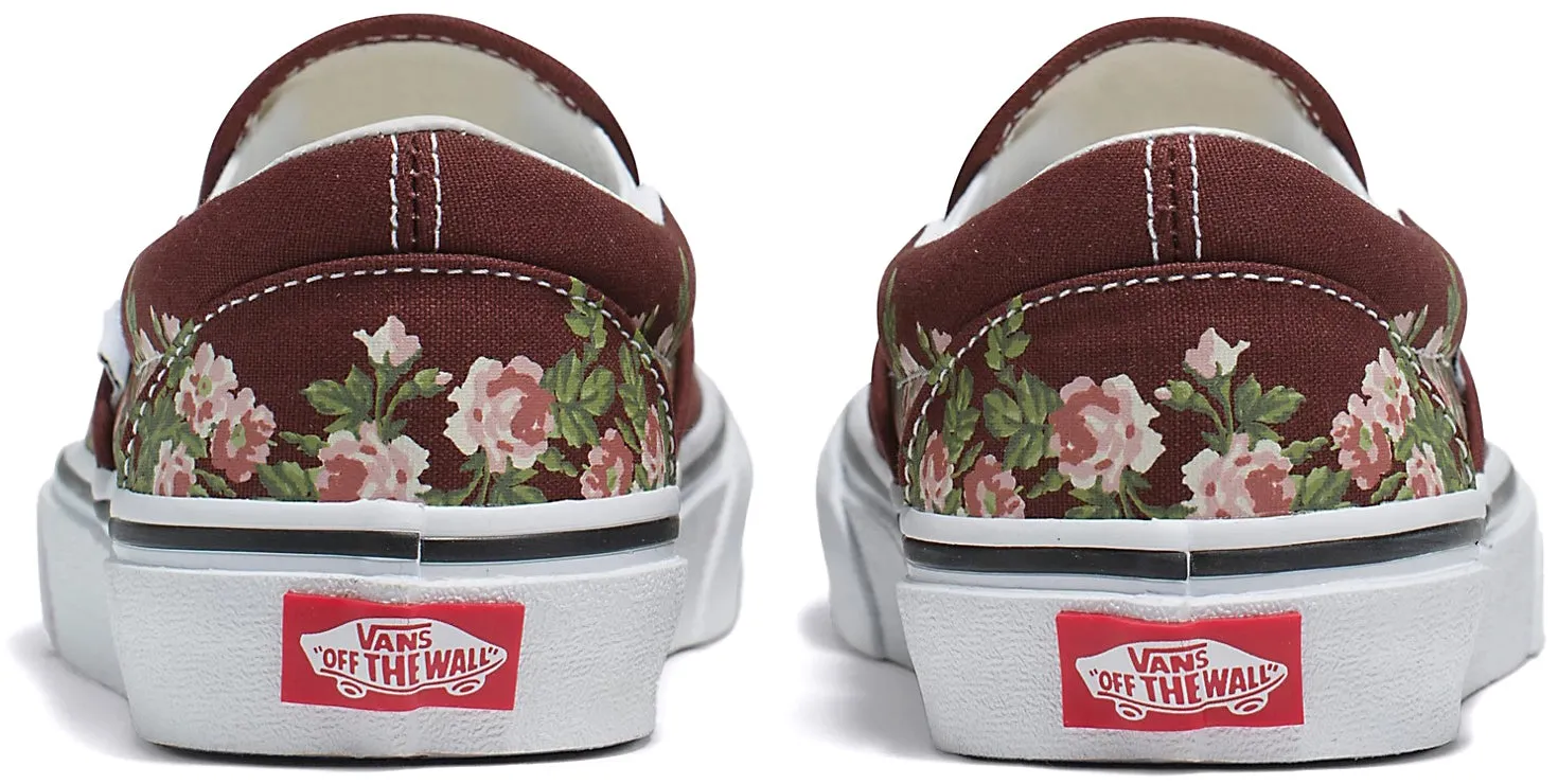 Slip Fit Ready Relaxed Slip Vans Classic Slip-On Wallflower Bitter Chocolate