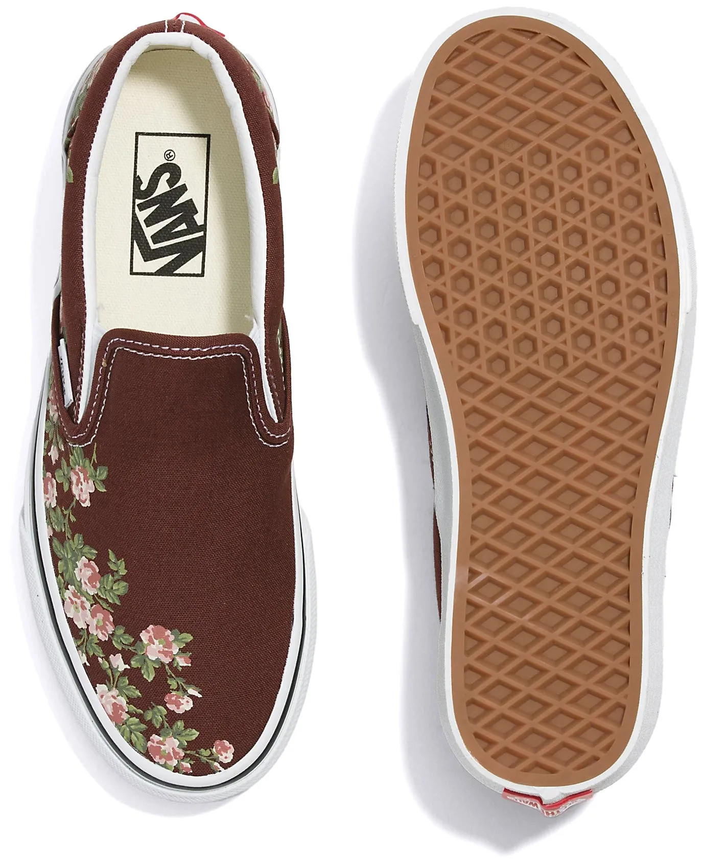 Breathable Ease Vans Classic Slip-On Wallflower Bitter Chocolate