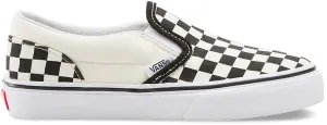 Vans Kids Classic Slip-On Checkboard Black/White Stretchable Slip On