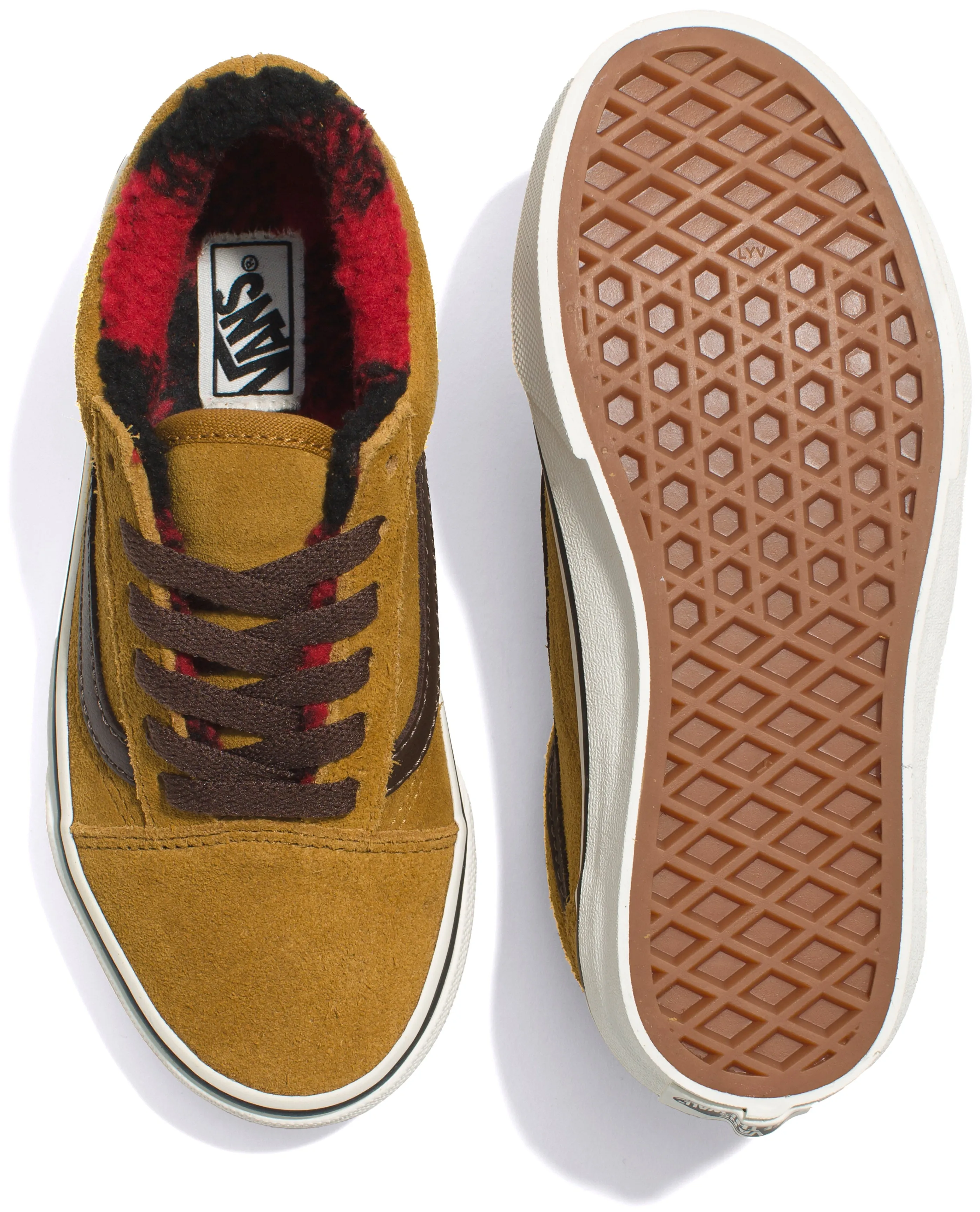 Vans Old Skool Cozy Hug Sherpa Golden Brown Skater Comfort Easy Turn