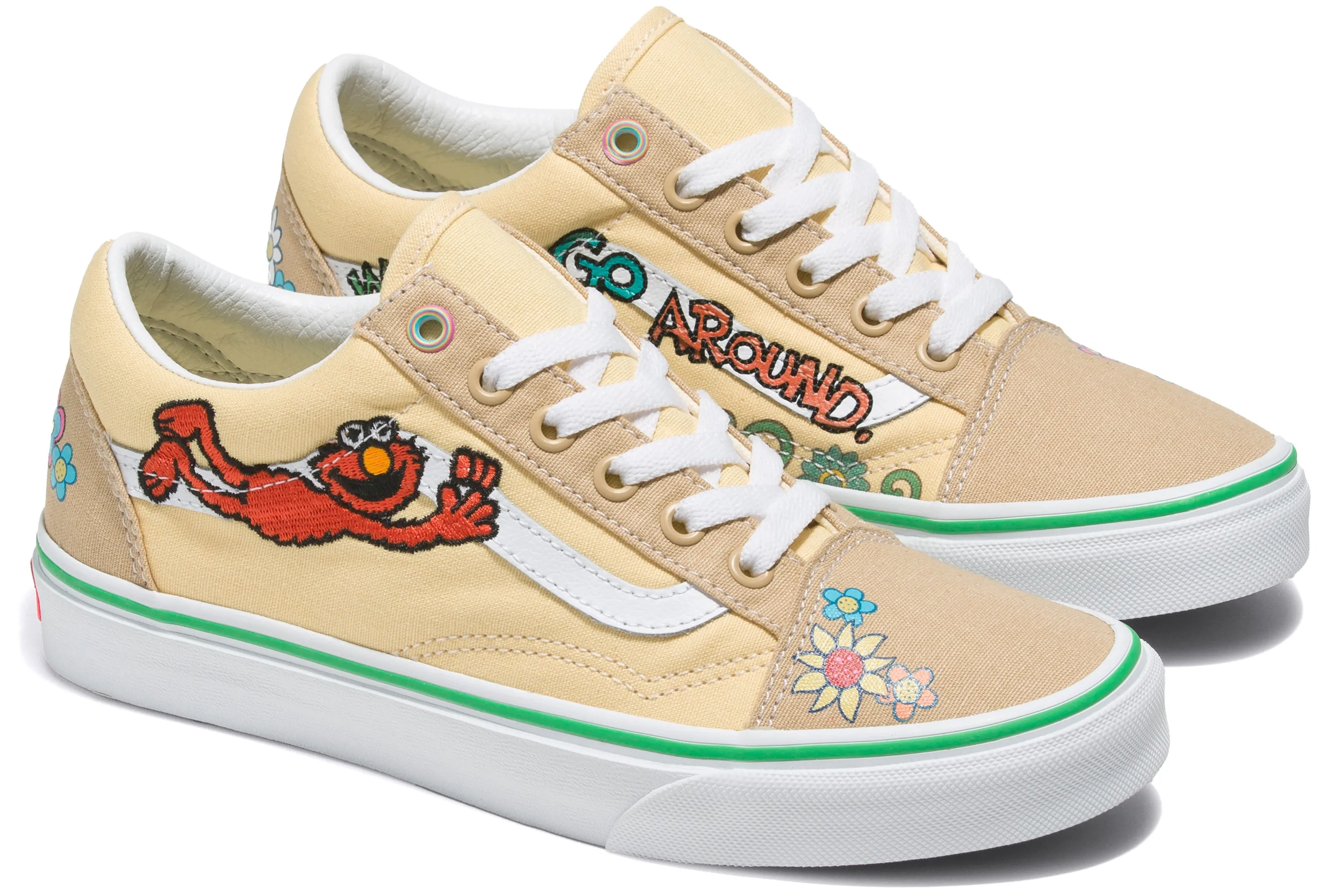 Easy Lace Low Top Style Vans Sesame Street Old Skool Natural
