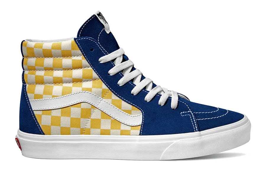 Vans Sk8-Hi (BMX Checker) True Blue/Yellow Board Ready Fit