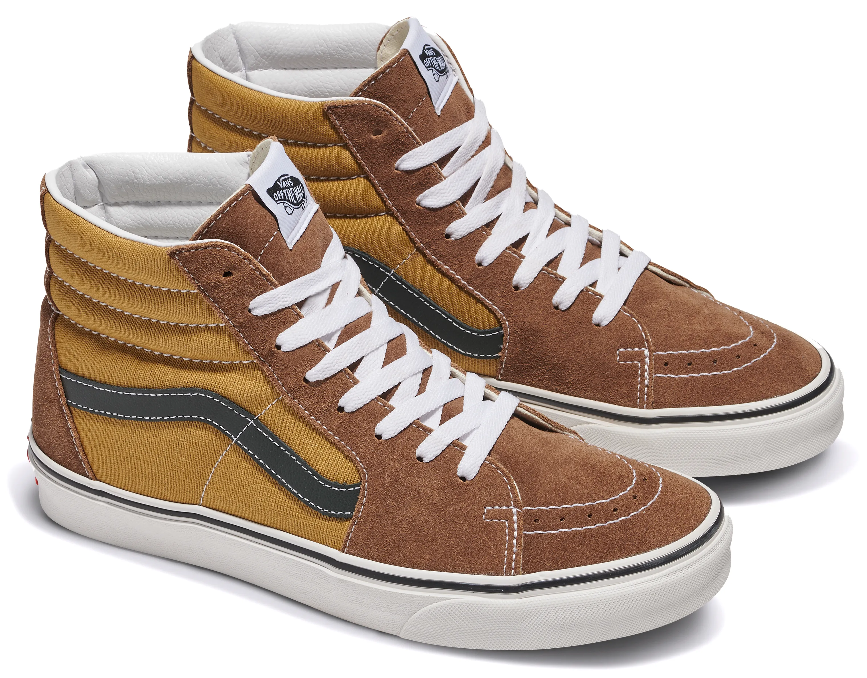 Vans Sk8-Hi Canvas/Suede Pop Brown/Multi Street Performance Comfort Ride