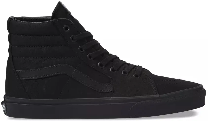 Vans Sk8-Hi Monochrome Black Comfortable Straps Performance Support