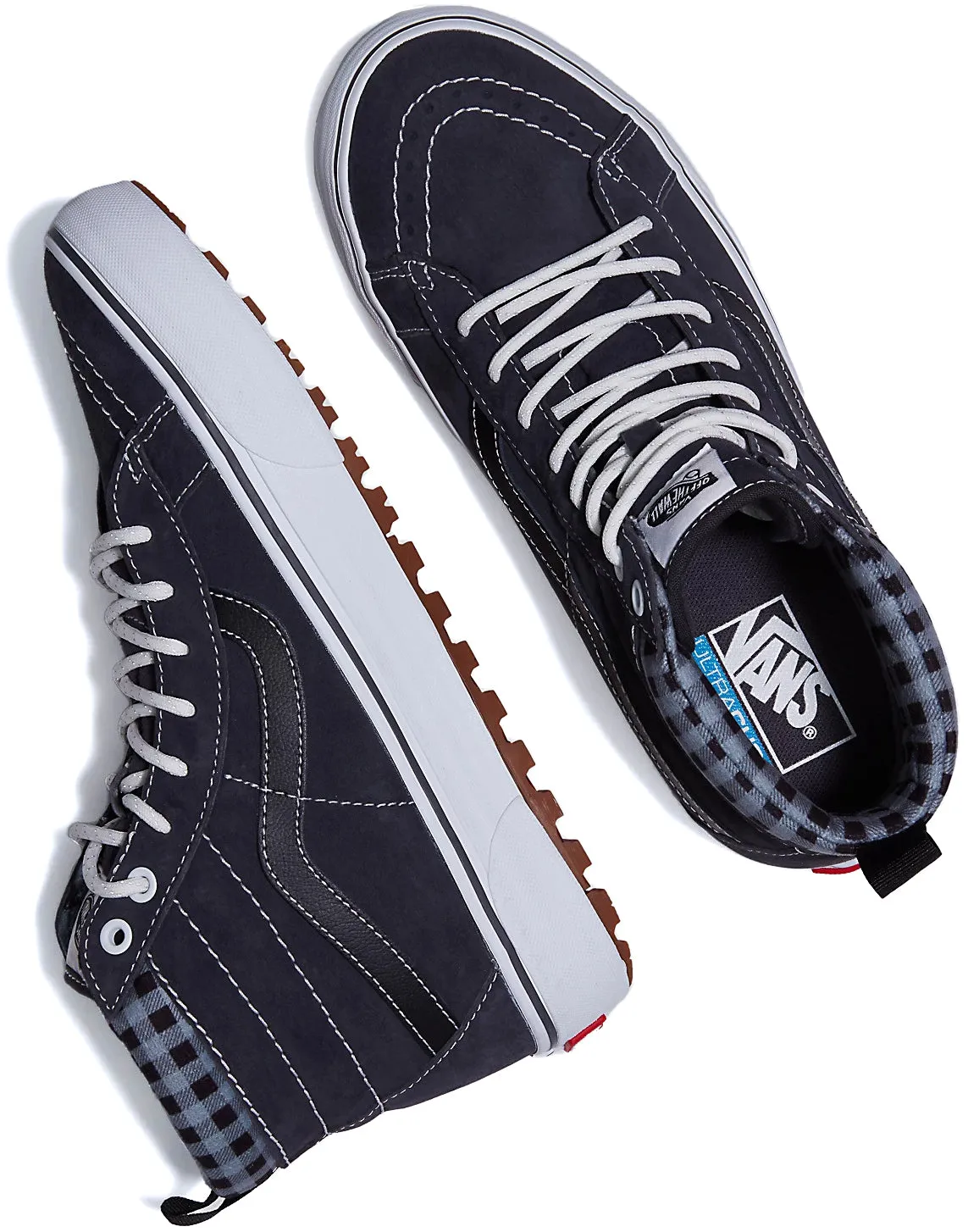 Vans Sk8-Hi MTE Plaid Grey/White Breathable