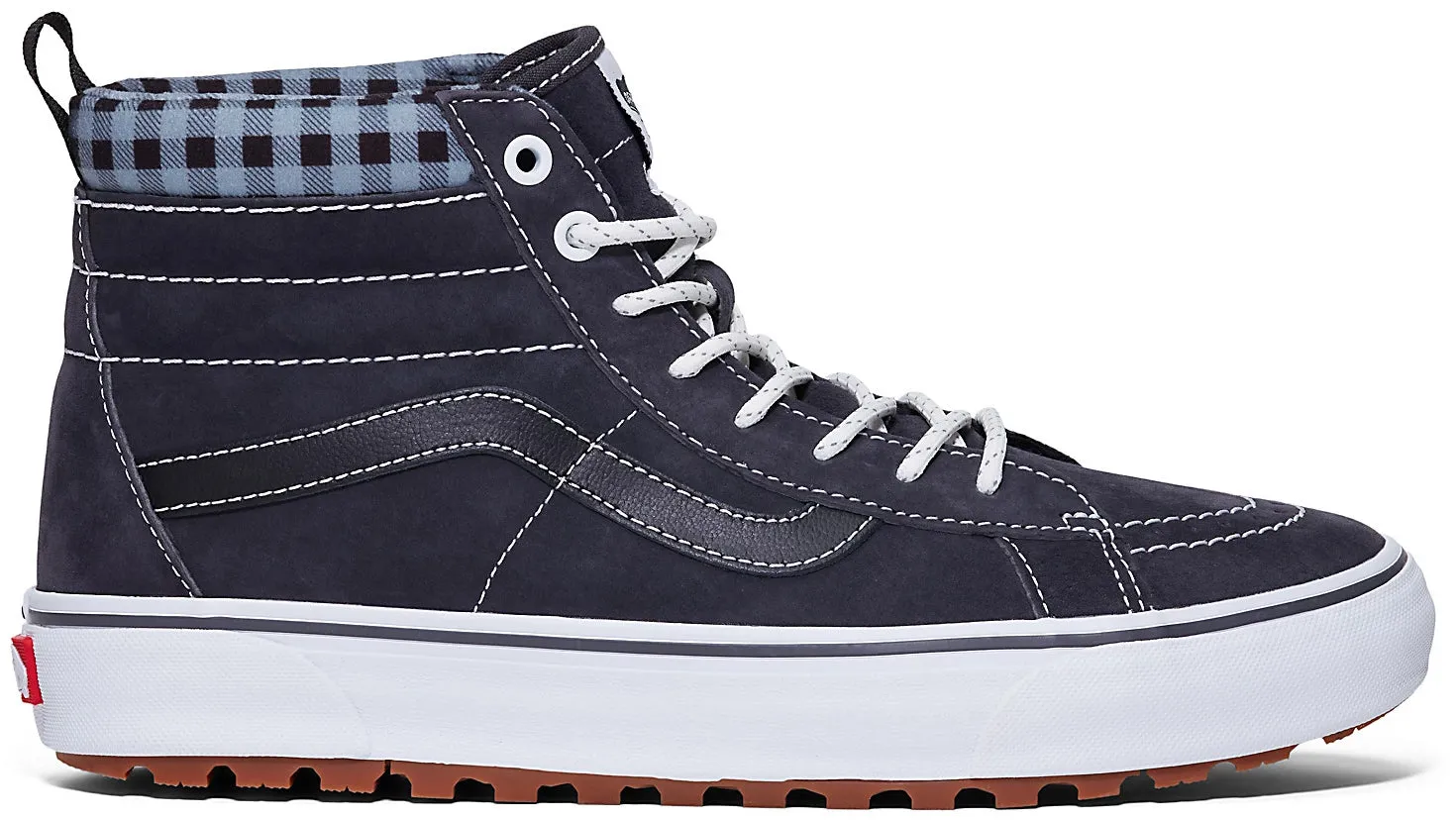 Shock Resistance Urban Ride Fit Vans Sk8-Hi MTE Plaid Grey/White