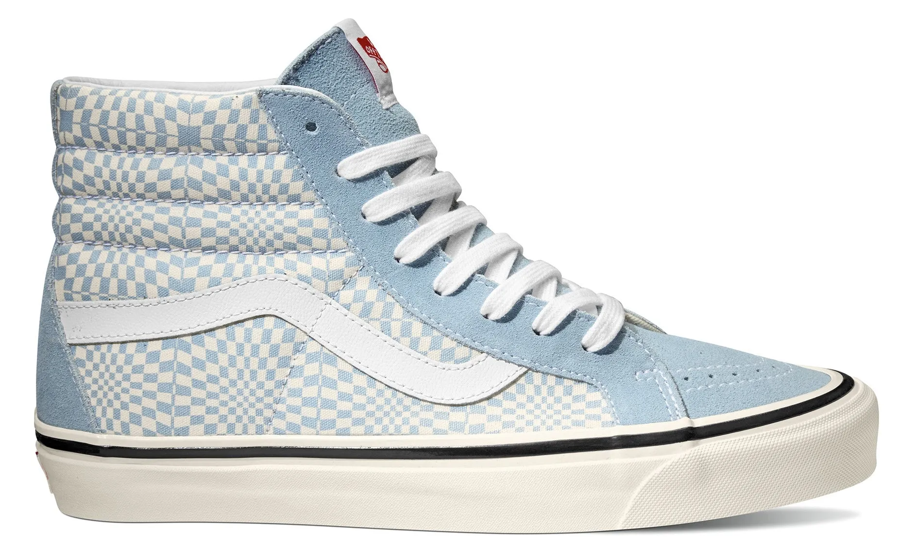 Toe Space Vans Sk8Hi 38 DX (Anaheim Factory) OG Light Blue/White/Warp Check