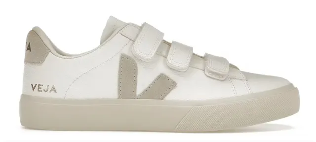 Veja Recife Chromefree Leather White Natural Shock Absorbent Comfort Shock
