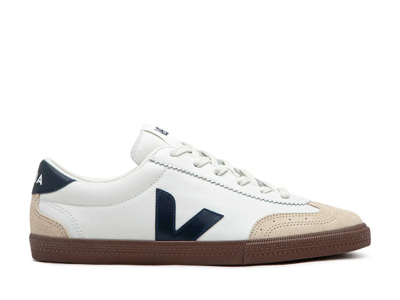 Veja Volley Campo Leather White Nautico Bark (WOMENS) Natural Grip