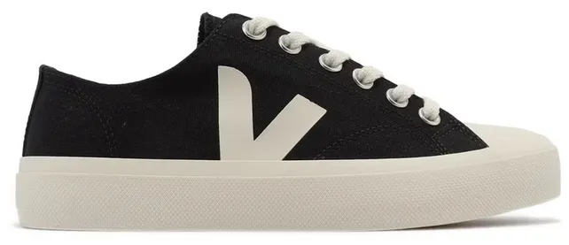 Veja Wata II Low Canvas Black Pierre Multi Density Foam Layering Mid Top Design