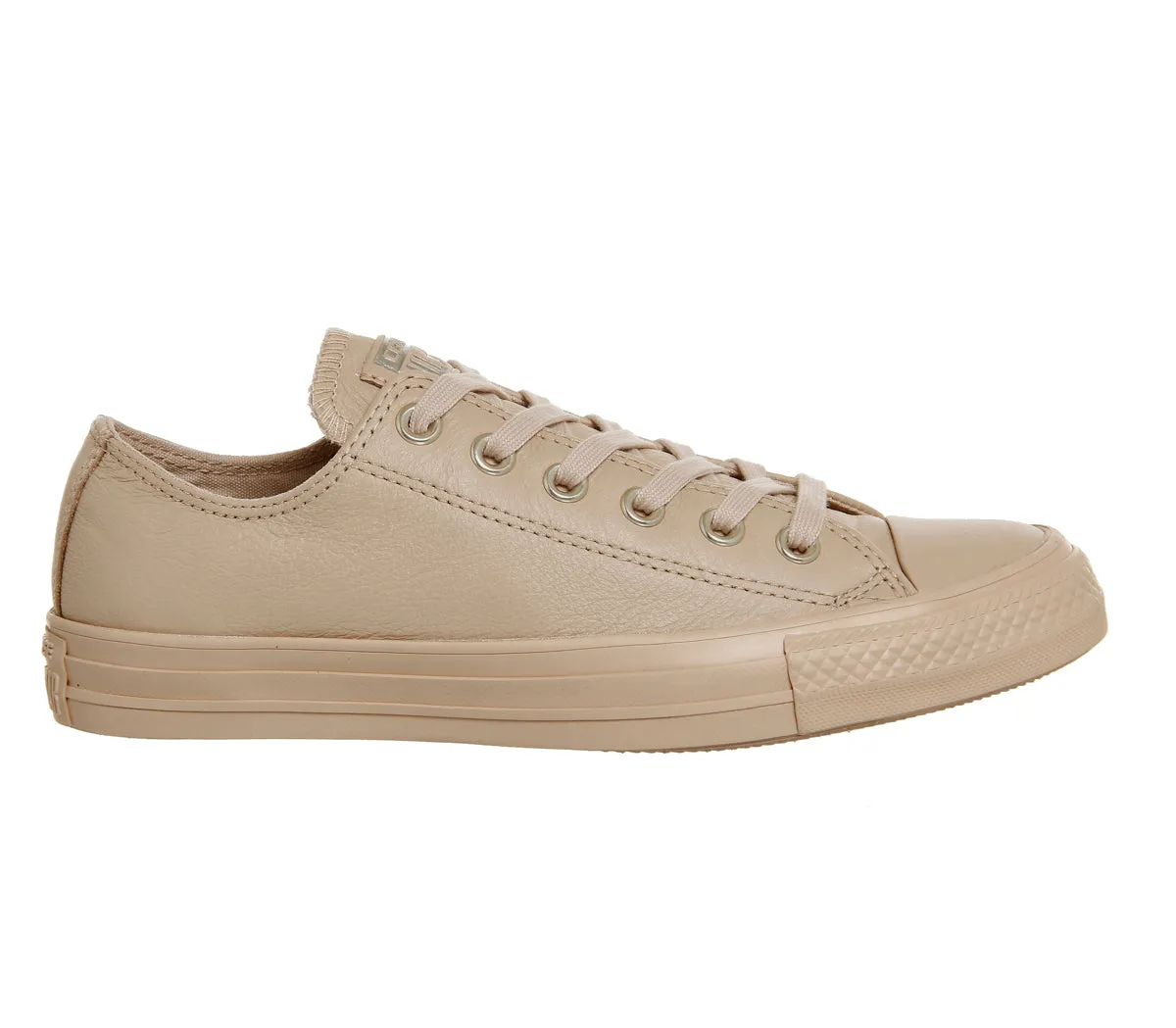 Zero Drop Profile Converse All Star Low Leather Ivory Cream Light Gold Exclusive