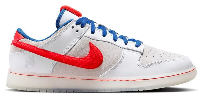 All Time Nike Dunk Low Retro PRMYear of the Rabbit White Crimson Varsity Royal