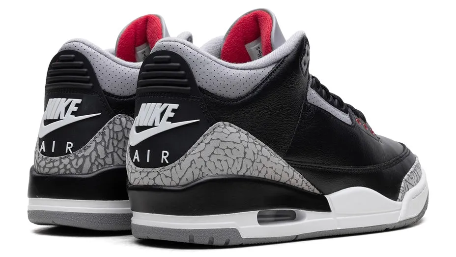 Jordan 3 Retro OG Black Cement (2024) Tensile Lacing Supportive Control