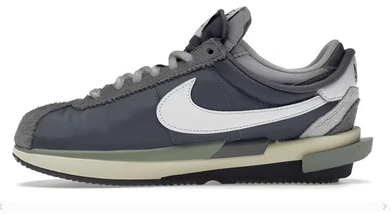 Nike Zoom Cortez SP sacai Iron Grey Flexible Grooves Low Drop Profile