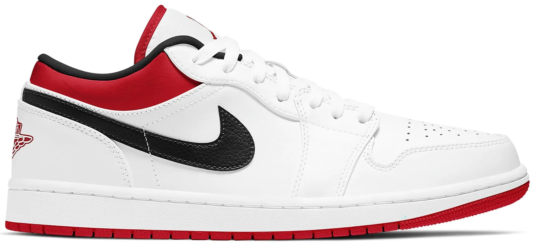 Jordan 1 Low White University Red Black GS Step Boost