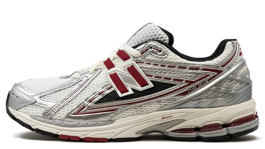 New Balance 1906R Silver Classic Crimson walking shoes Moisture Management Layer
