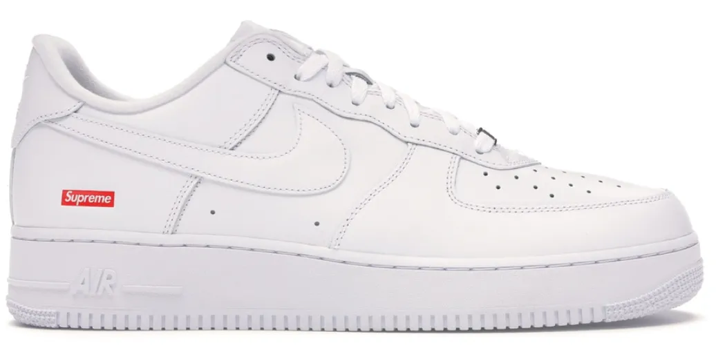 Comfortable Upper Material Nike Air Force 1 Low Supreme White