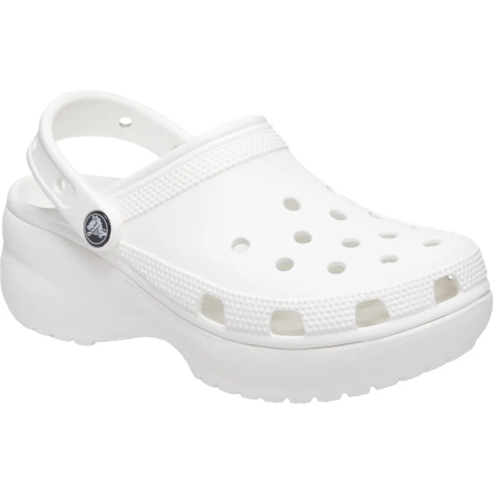 Soft Material Comfort Tech CROCS WOMEN'S CLASSIC PLATFORM CLOG-WHITE
