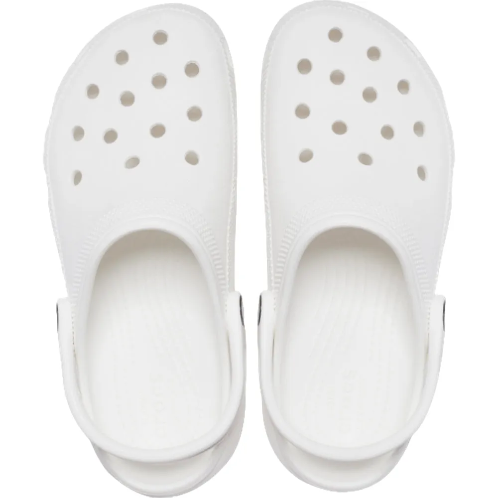CROCS WOMEN'S CLASSIC PLATFORM CLOG-WHITE Breathable Shoes