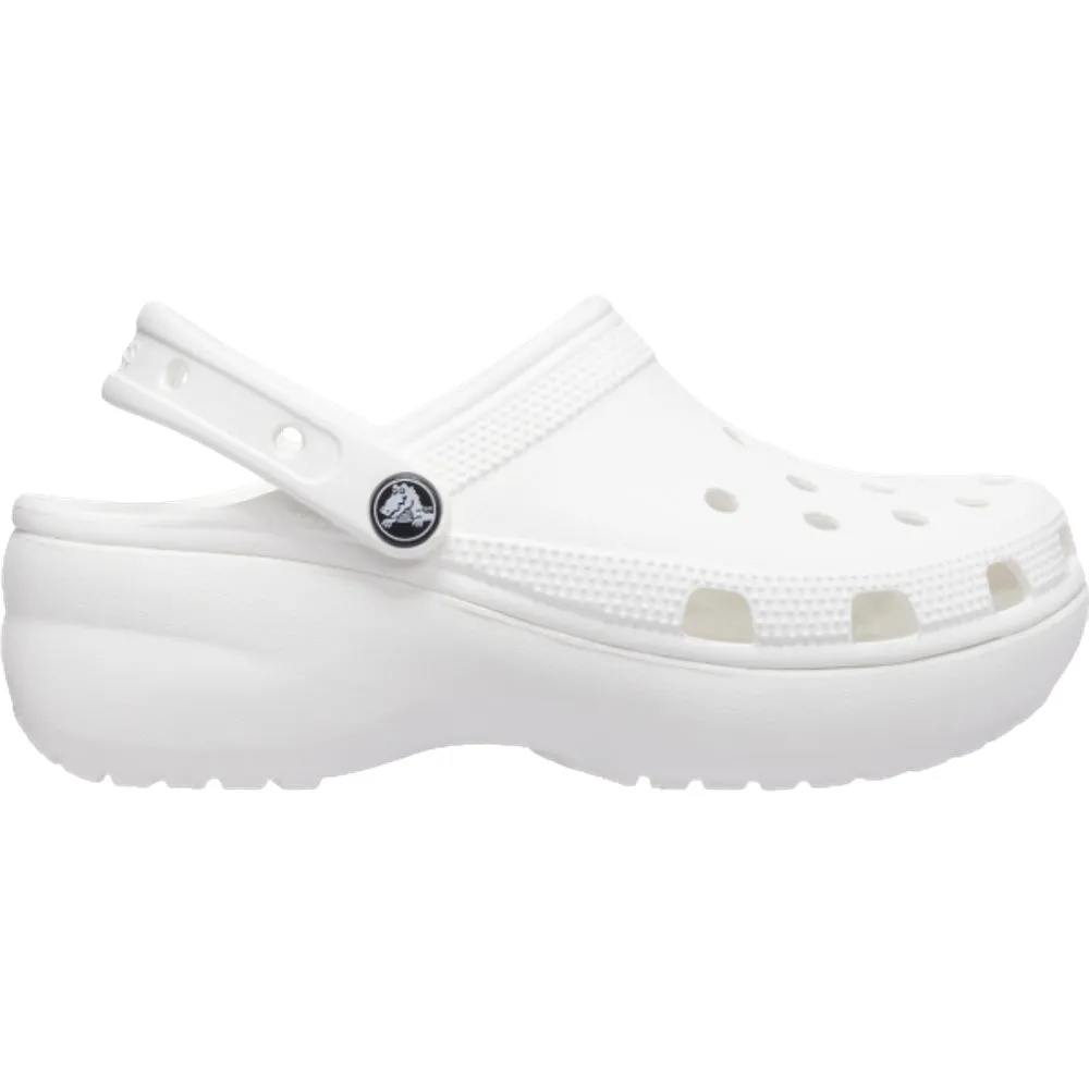 Flex support Street Pic CROCS WOMEN'S CLASSIC PLATFORM CLOG-WHITE
