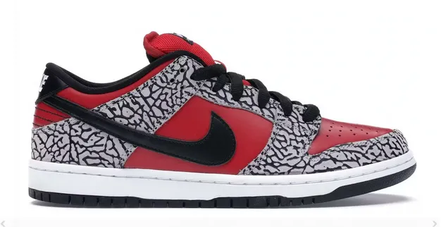 Nike SB Dunk Low Supreme Red Cement (2012) Eco Form Footbed Contouring